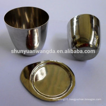 High quality platinum 95%-gold 5% crucibles with lid